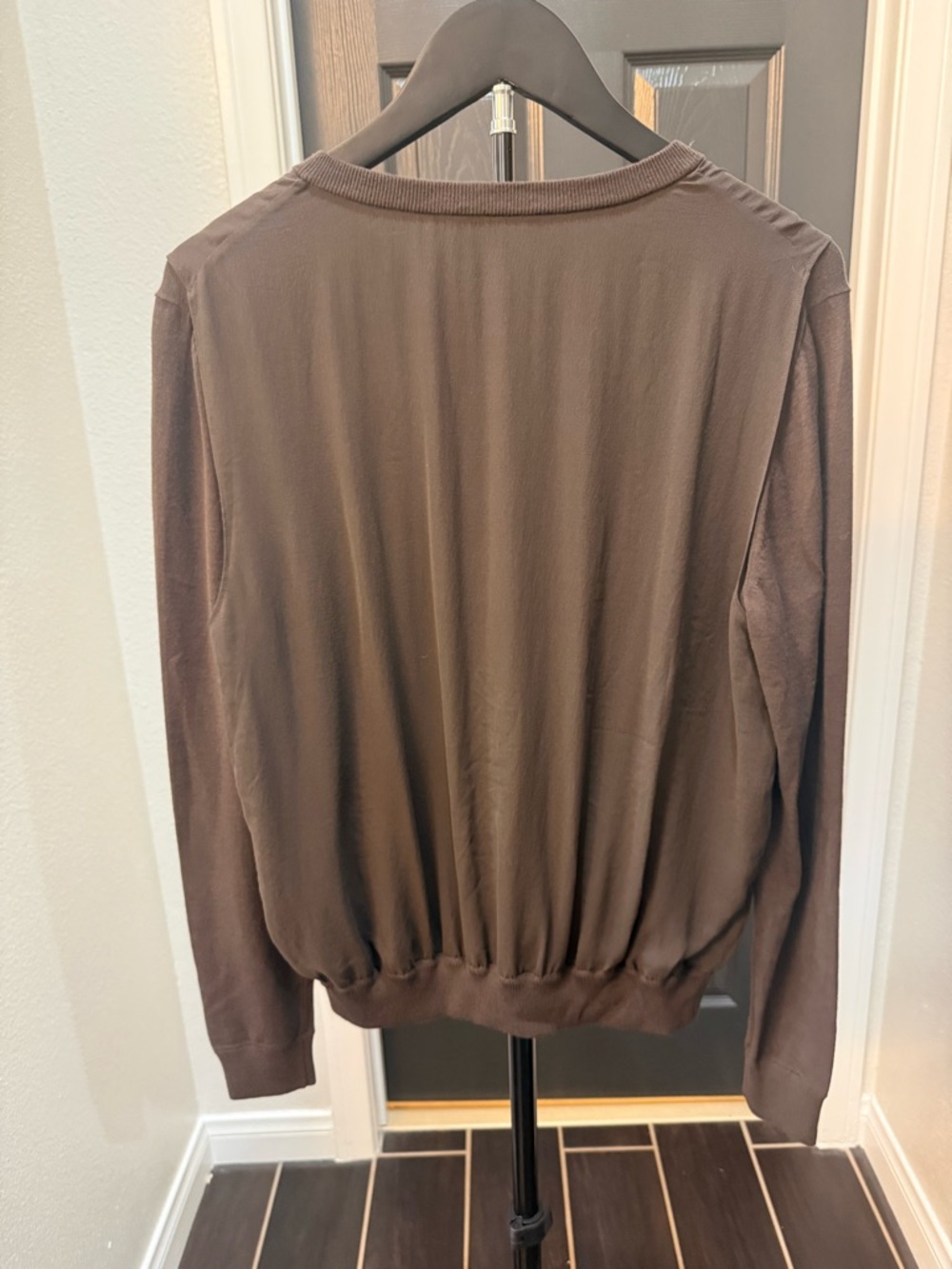 Lafayette 148 New York Brown Knit Cardigan - Picture 2 of 5
